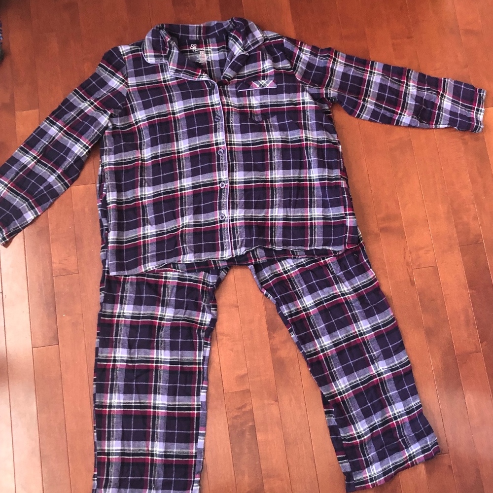 Purple Flannel Pajama Set